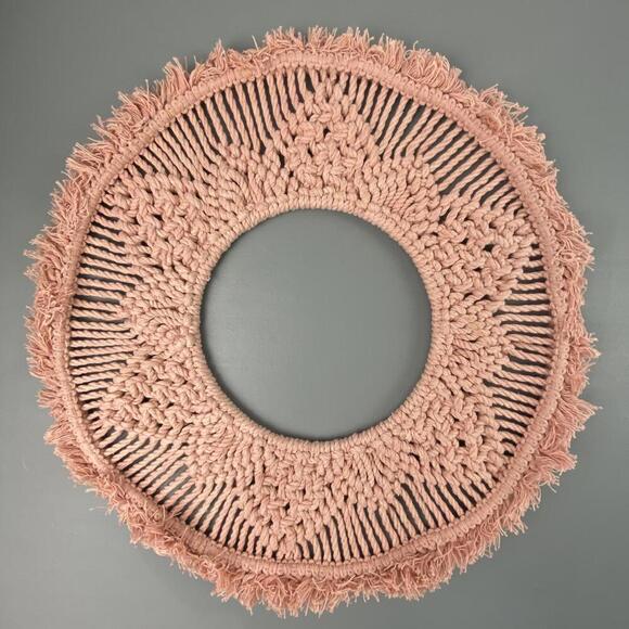 Other - Pink Macrame Boho Wall Hanging